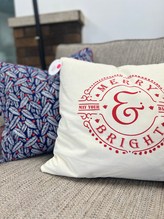 Merry & Bright Throw Pillow