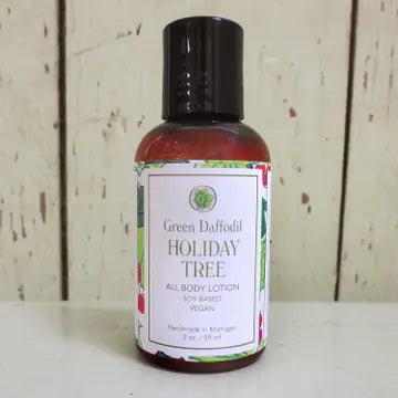 Holiday Tree Mini Soy Lotion Bottle - Stocking Stuffers