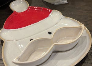 Santa Platter w/ Mustache Dish