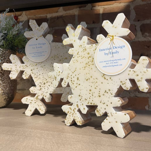 Small Handmade Wood Snowflake