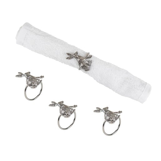 Rabbit Napkin Ring Set 4