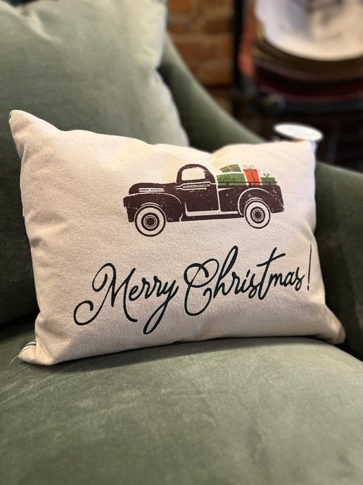 Christmas Truck Pillow