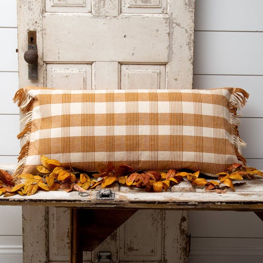 Ochre Plaid Lumbar